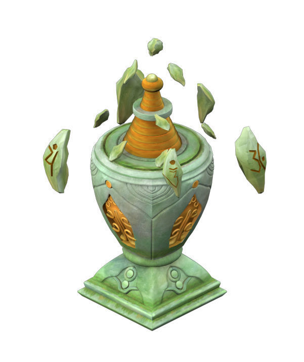 Cartoon Sky City - Guangyin Tian Pagoda 3D model_3