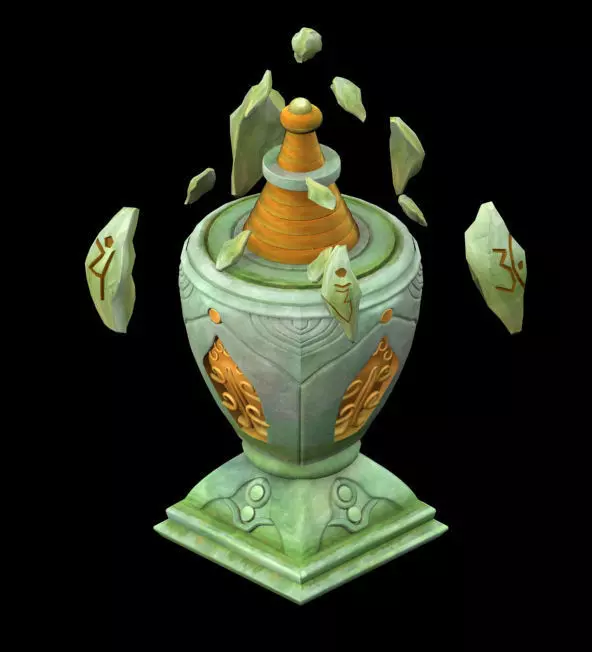 Cartoon Sky City - Guangyin Tian Pagoda 3D model_0