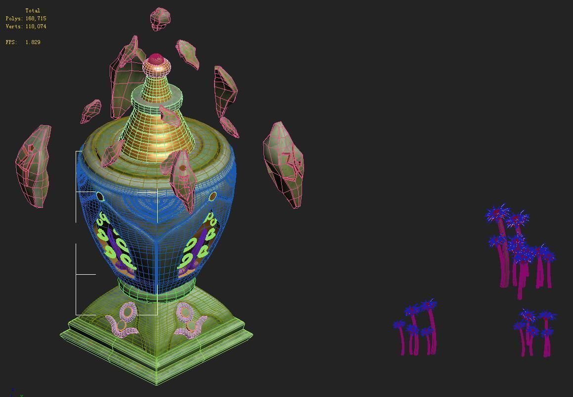 Cartoon Sky City - Guangyin Tian Pagoda 3D model_2