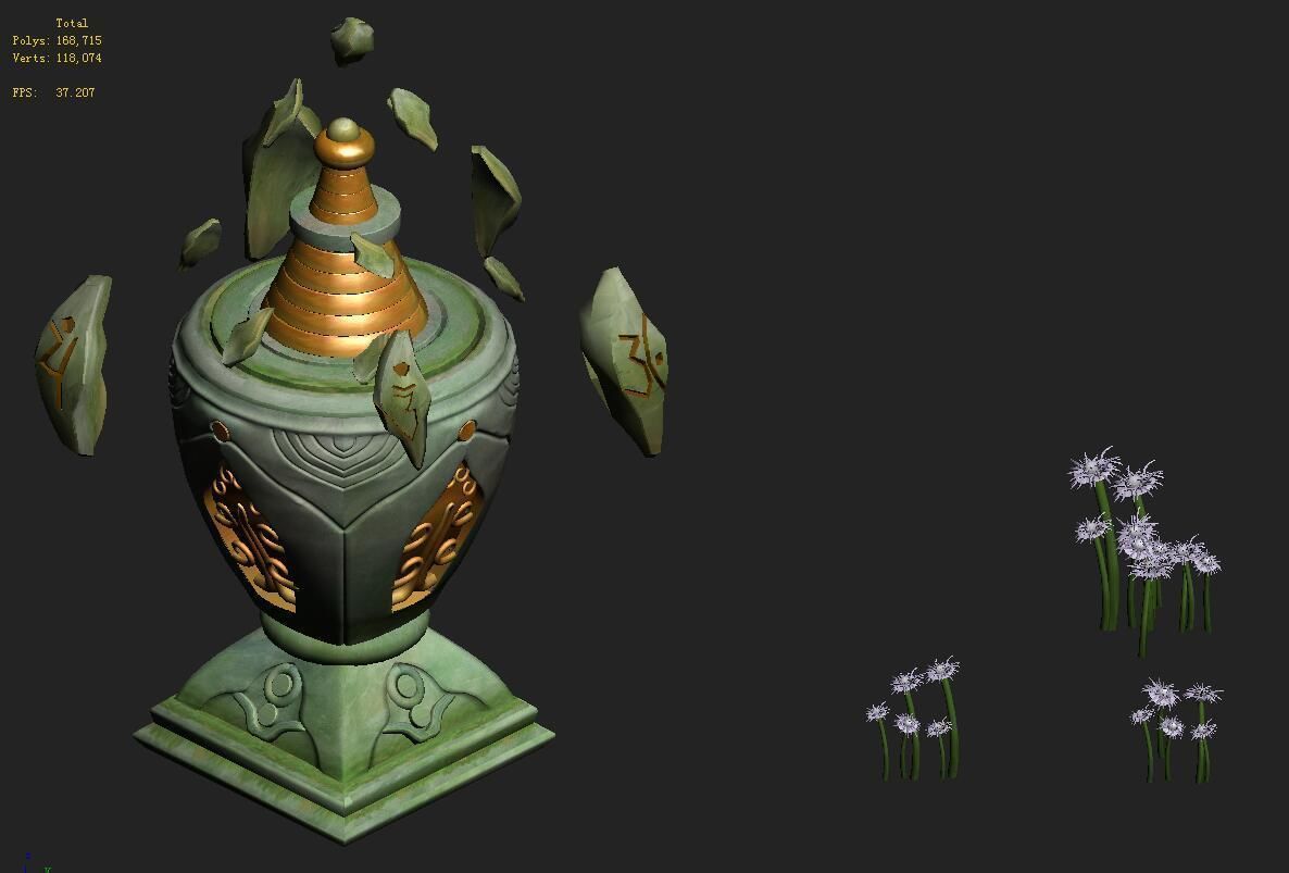 Cartoon Sky City - Guangyin Tian Pagoda 3D model_1