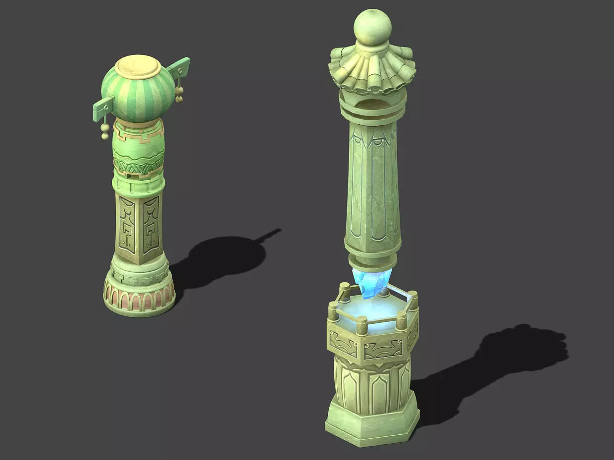 Cartoon sky city - light sound Tianzhu 3D model_0