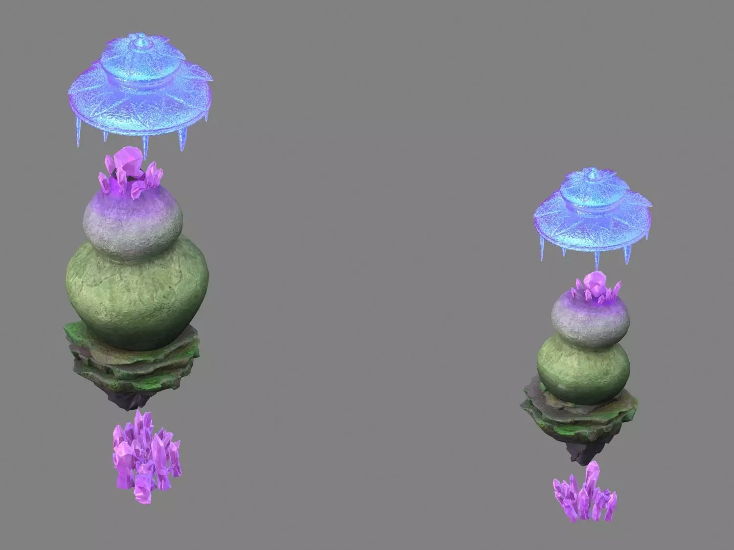 Cartoon Sky City - Fossil God Column 01 3D model_0