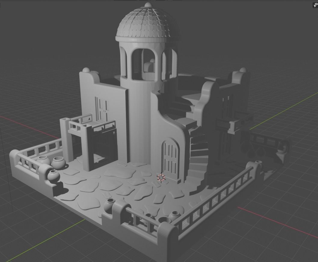 3D Printed Greek House Planter Free 3D print model_6