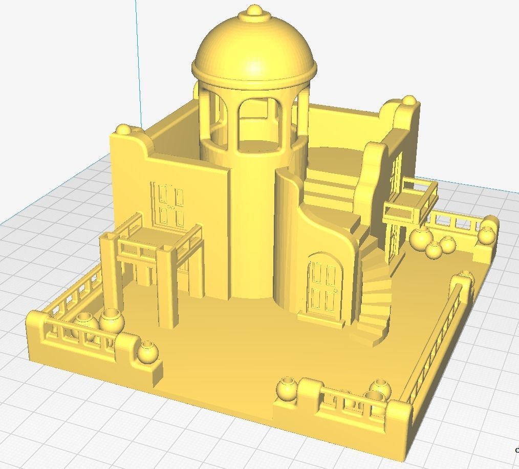 3D Printed Greek House Planter Free 3D print model_8