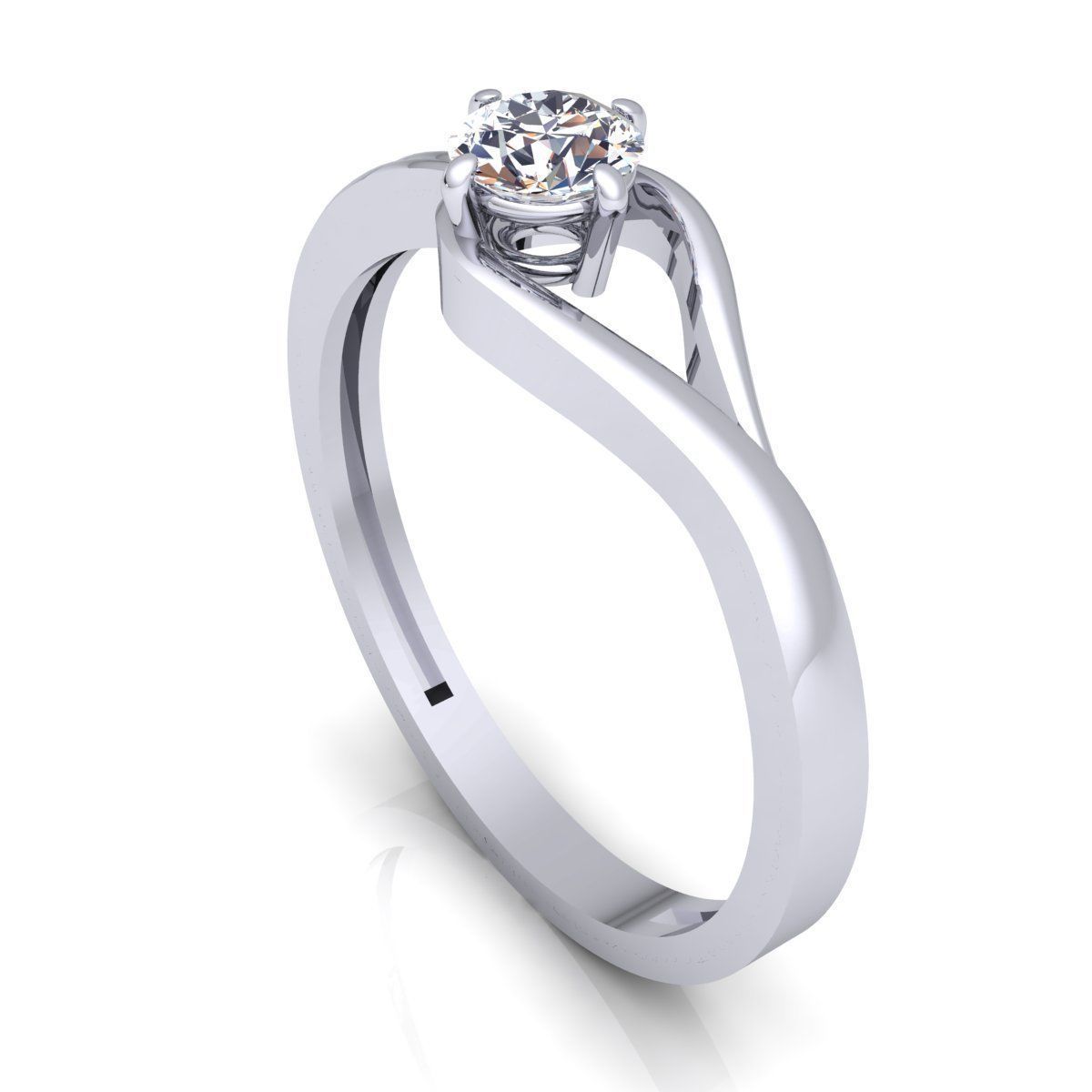 Fancy Woman Diamond Ring  3D print model_11