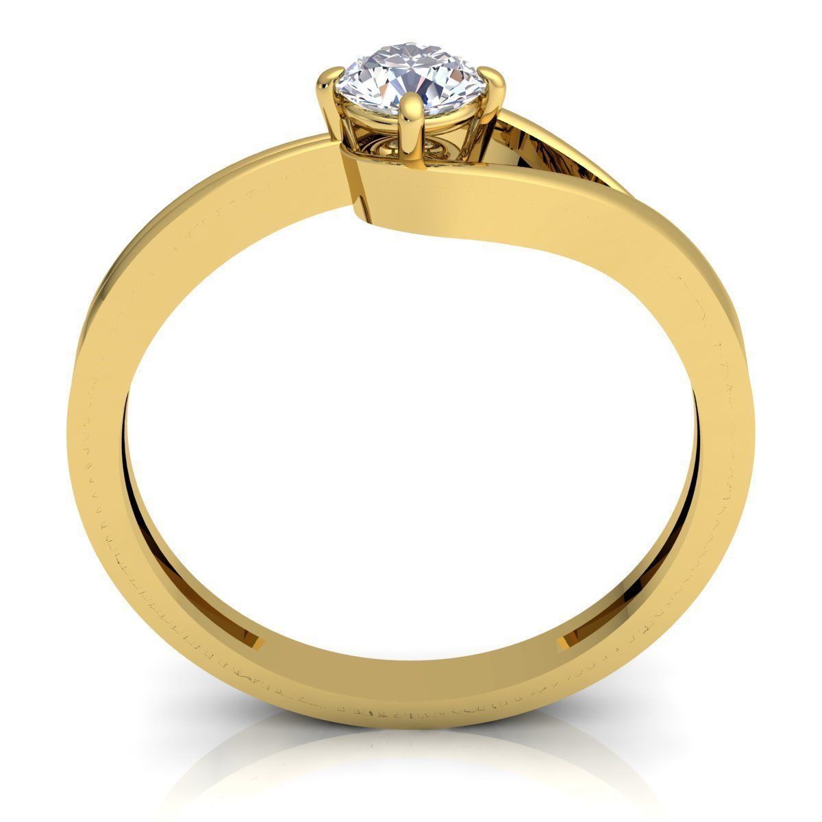 Fancy Woman Diamond Ring  3D print model_3