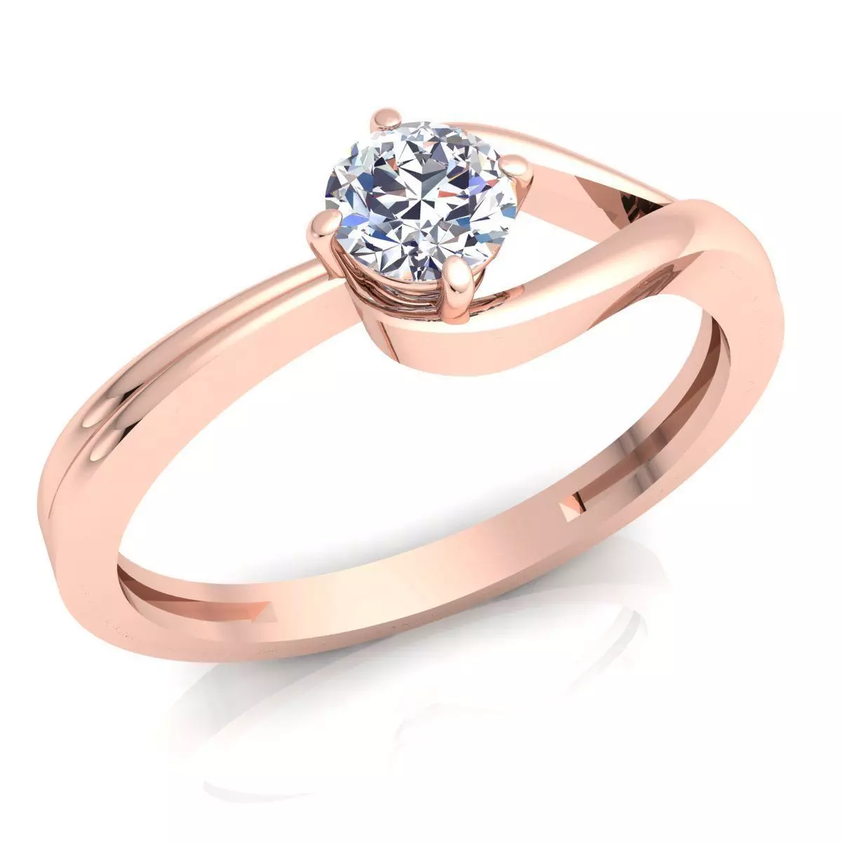 Fancy Woman Diamond Ring  3D print model_0
