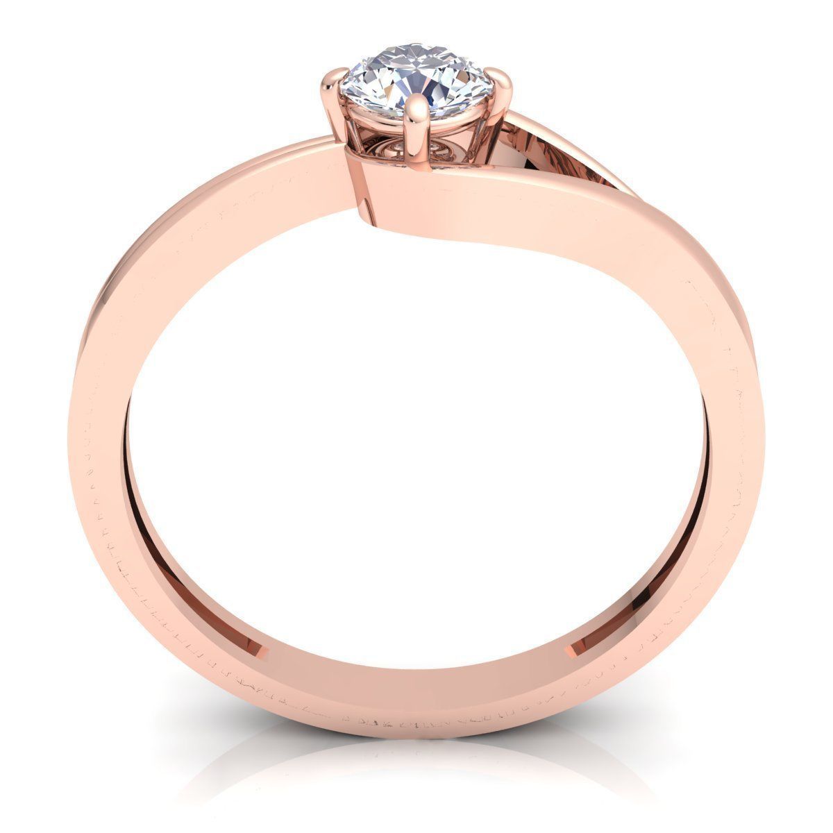 Fancy Woman Diamond Ring  3D print model_4