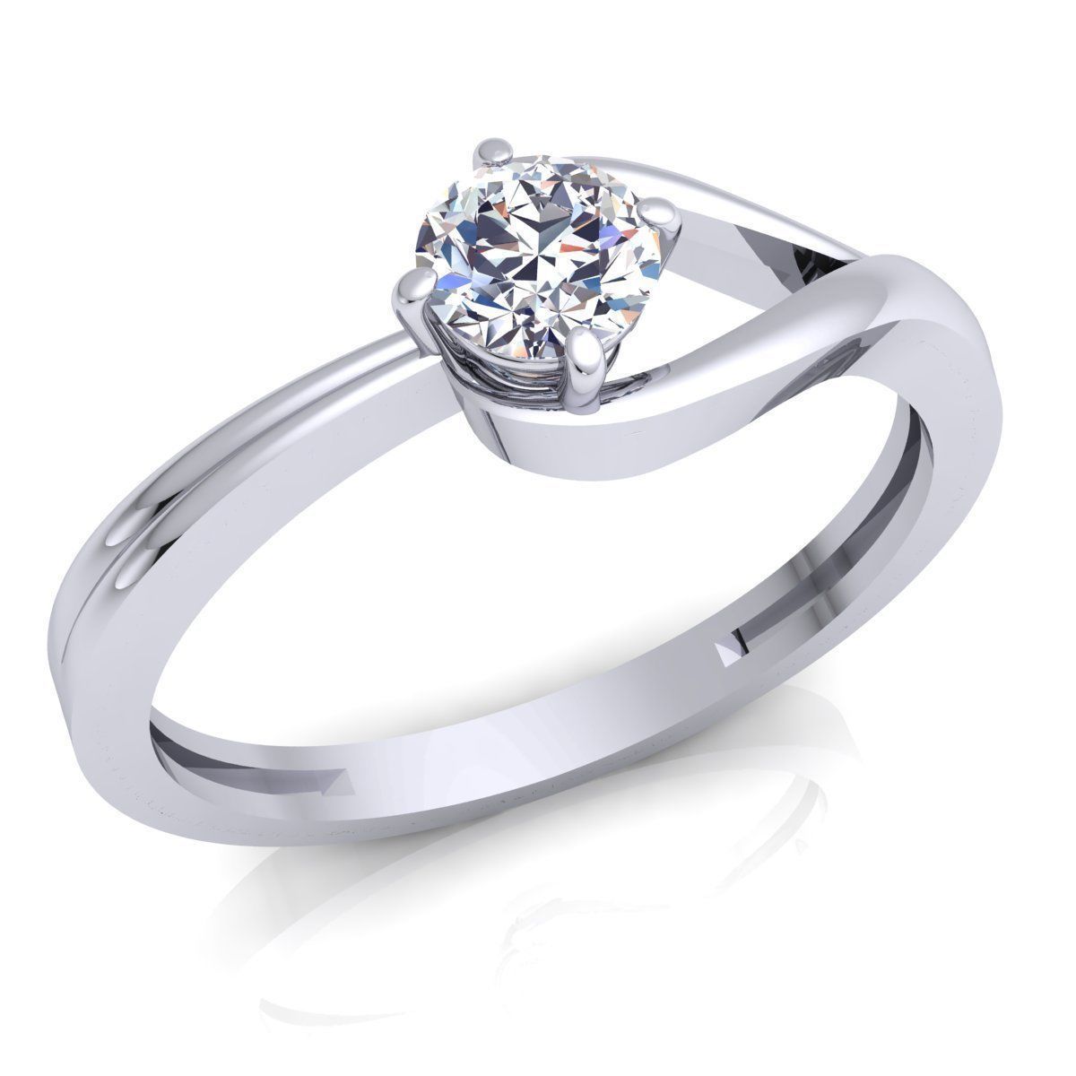 Fancy Woman Diamond Ring  3D print model_1