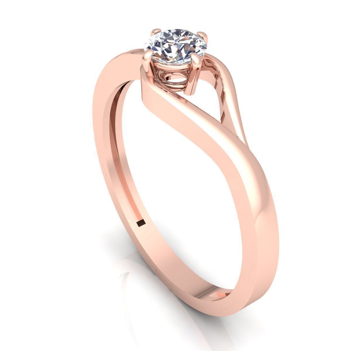Fancy Woman Diamond Ring  3D print model_10