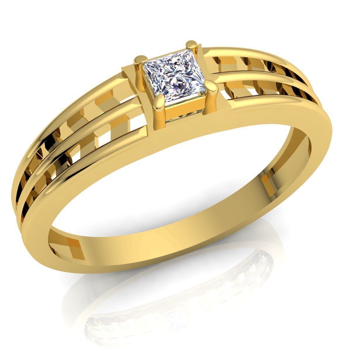 Diamond Ring  3D print model_2
