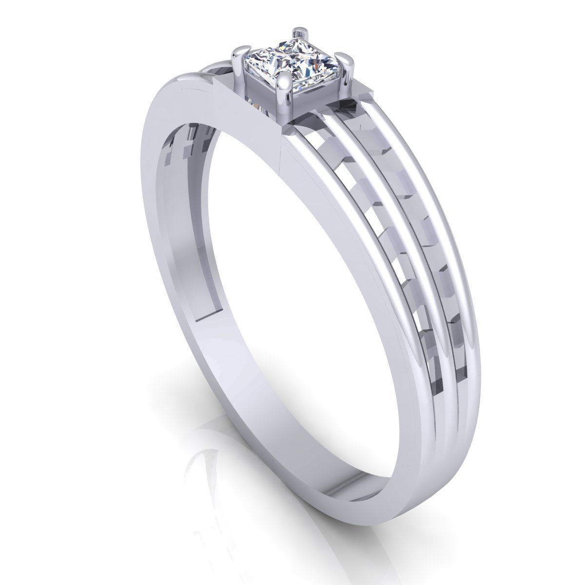Diamond Ring  3D print model_11