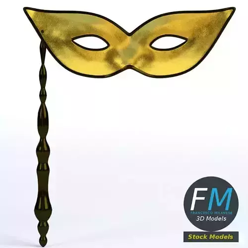 Handheld carnival mask