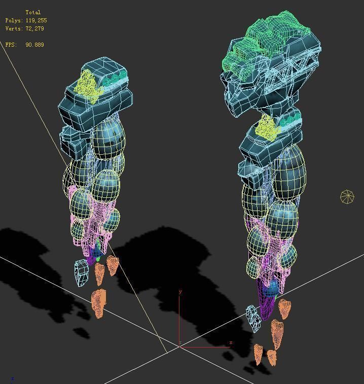 Cartoon Sky City - the main gate of the tree 3D model_2