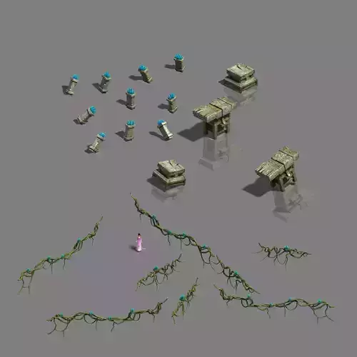 Maya monuments - debris