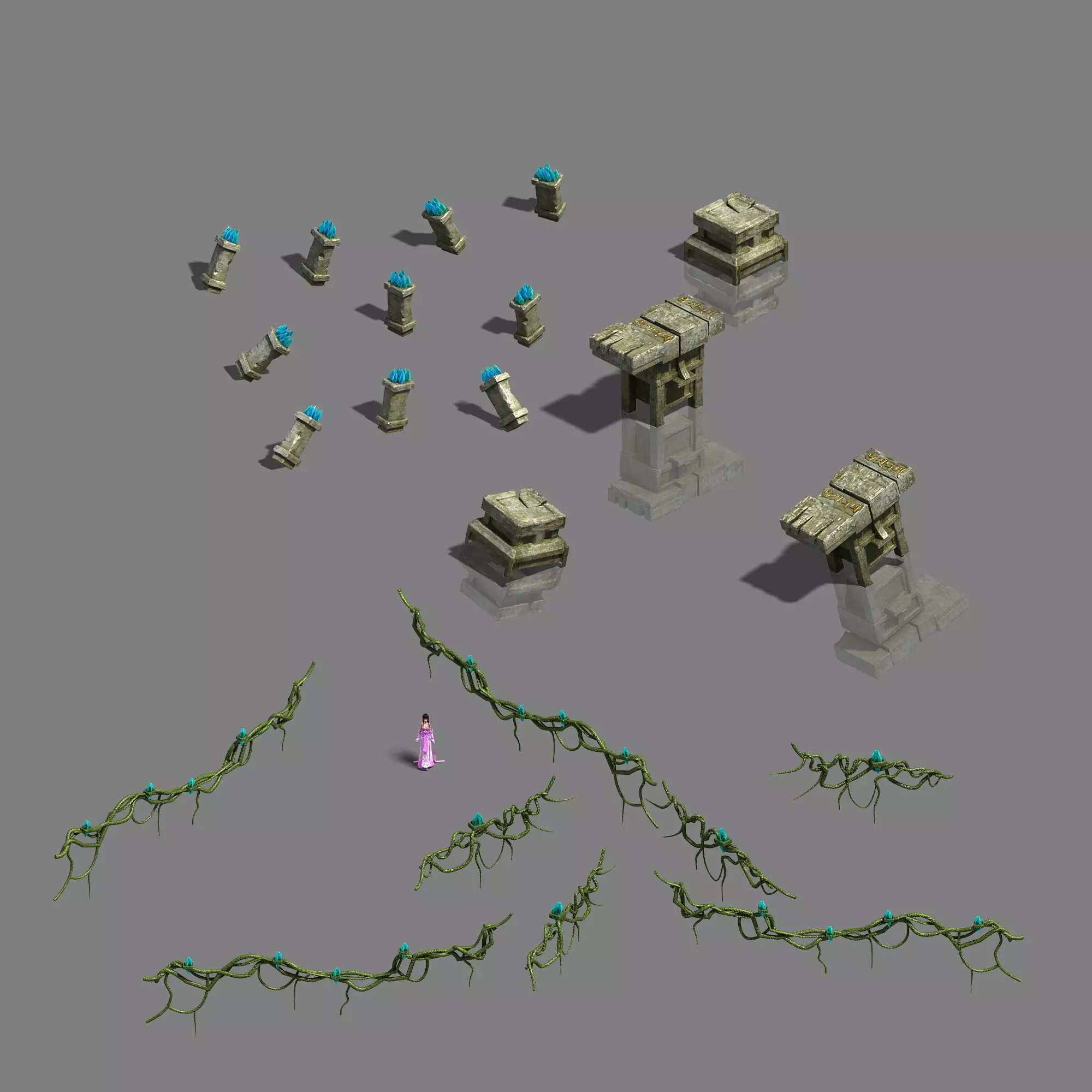 Maya monuments - debris 3D model_0