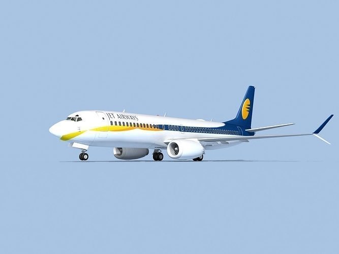 Boeing 737-800 Max Jet Airways 3D model