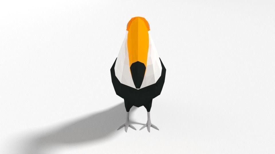 Low Poly Cartoon Exotic Birds Pack 3D Model Collection_18