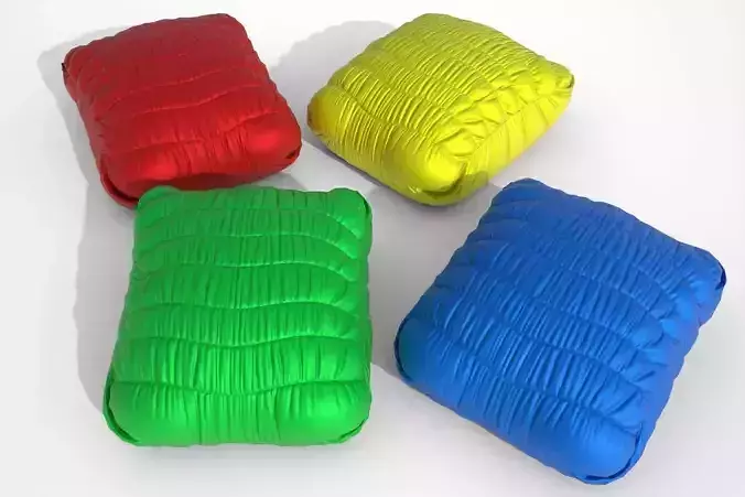 Poufs pillow multi-colored bright