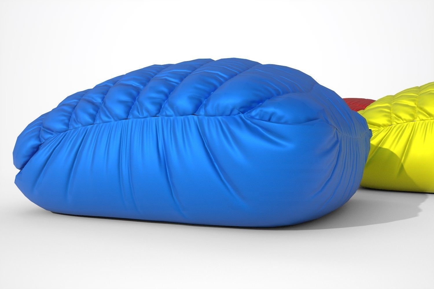 Poufs pillow multi-colored bright Low-poly 3D model_5