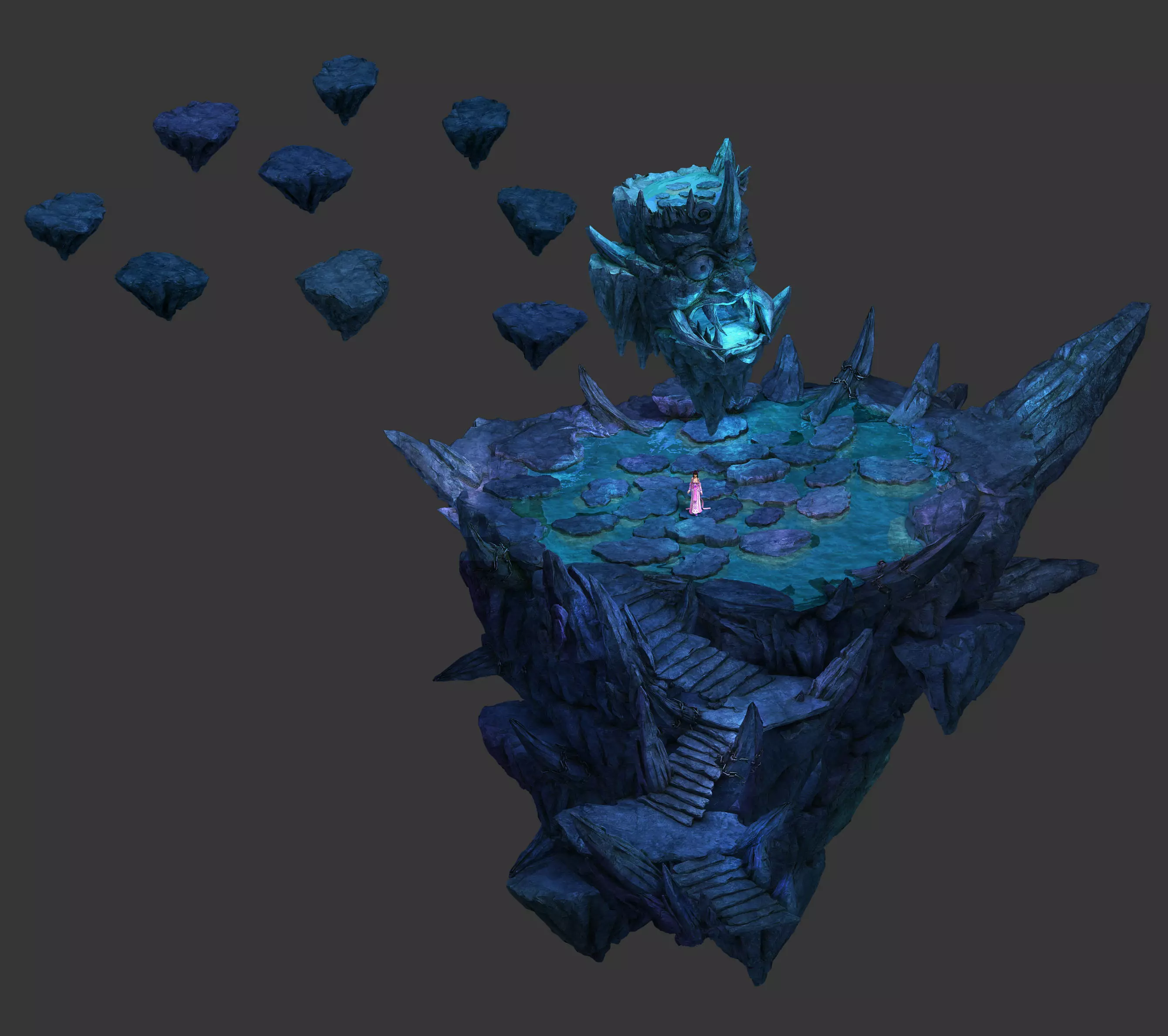 Magic territory - the god of the pool 3D model_0
