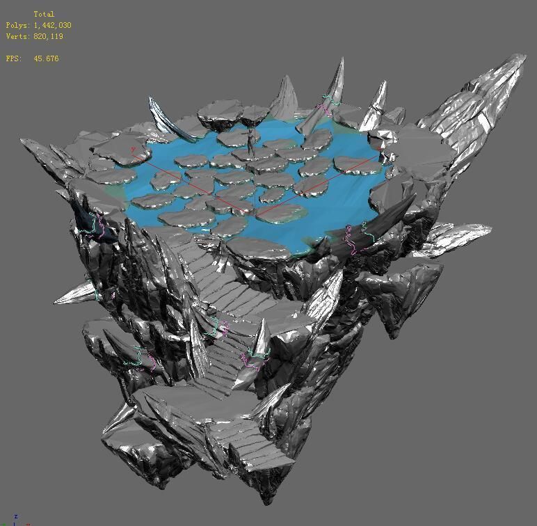 Magic territory - the god of the pool 3D model_1