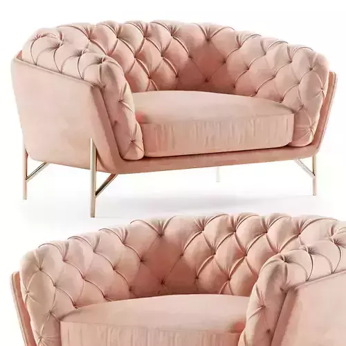 Calia Italia armchair art nouveau 3D model