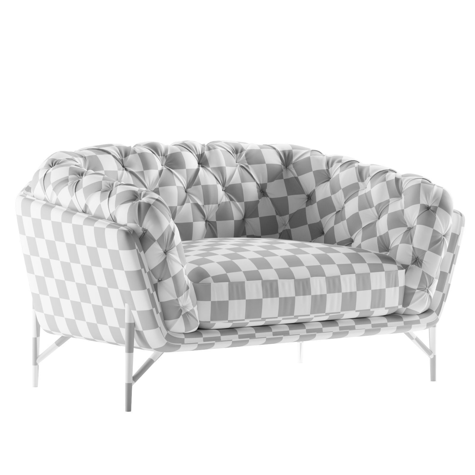 Calia Italia armchair art nouveau 3D model_3