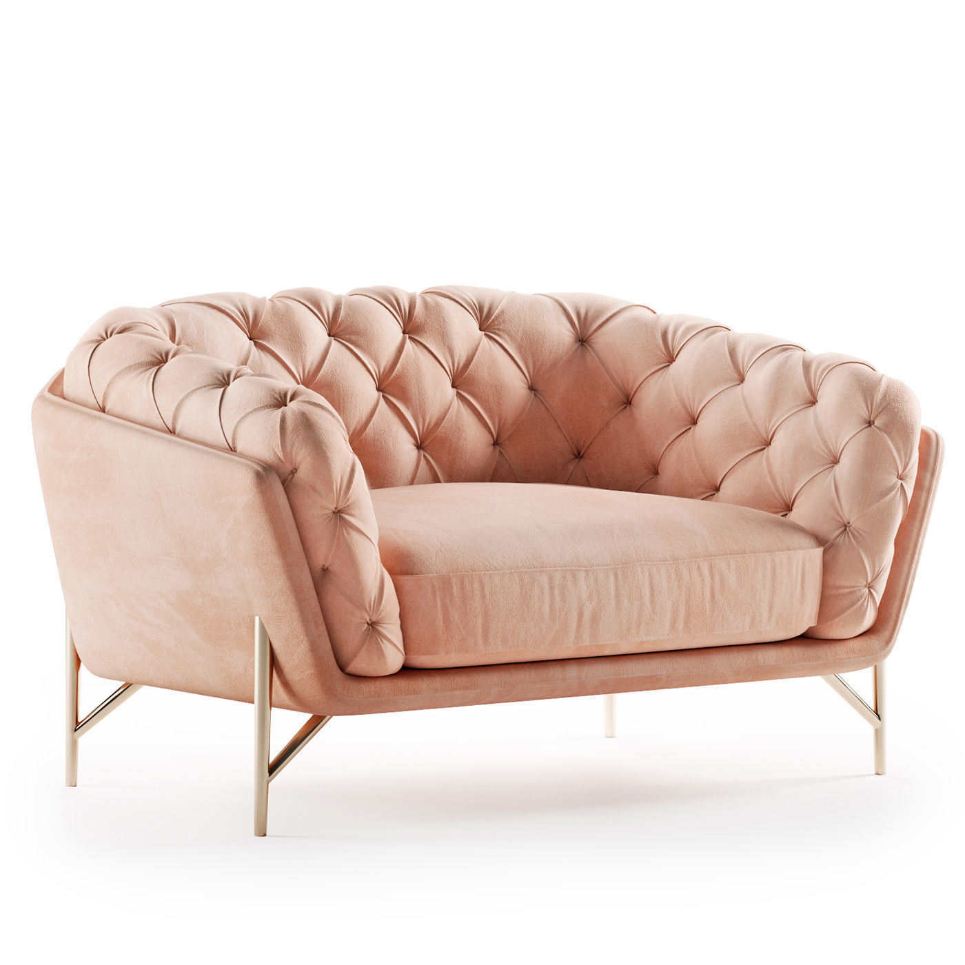 Calia Italia armchair art nouveau 3D model_1