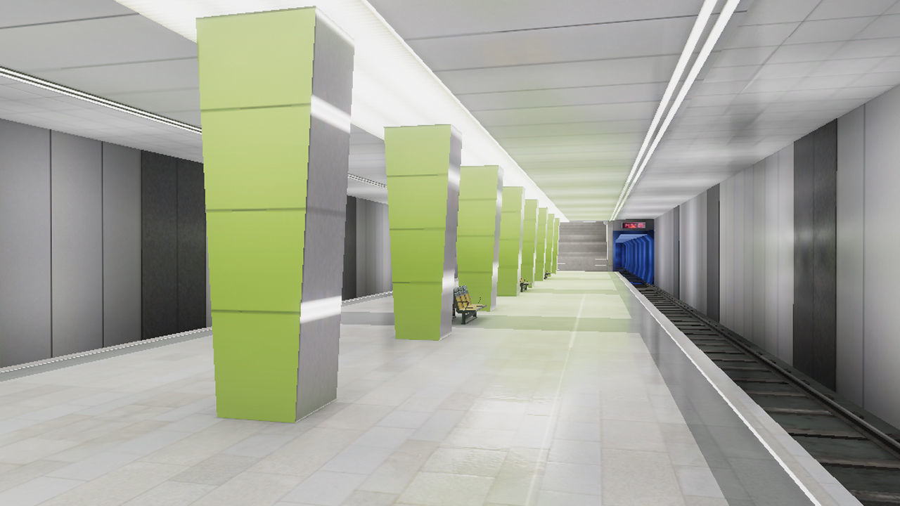 Subway Station 03 Low-poly 3D model_2