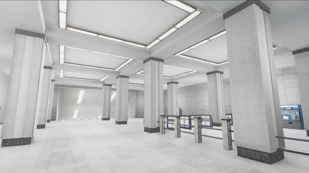 Subway Station 03 Low-poly 3D model_6