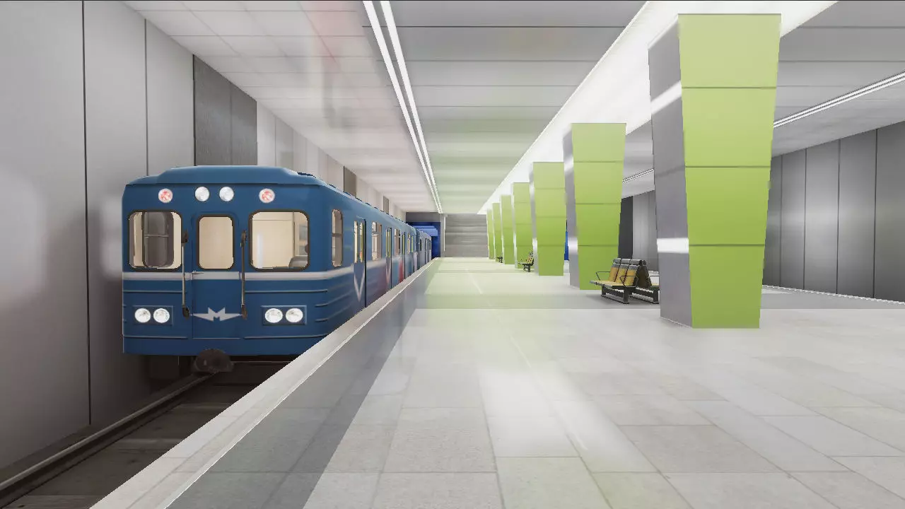 Subway Station 03 Low-poly 3D model_0