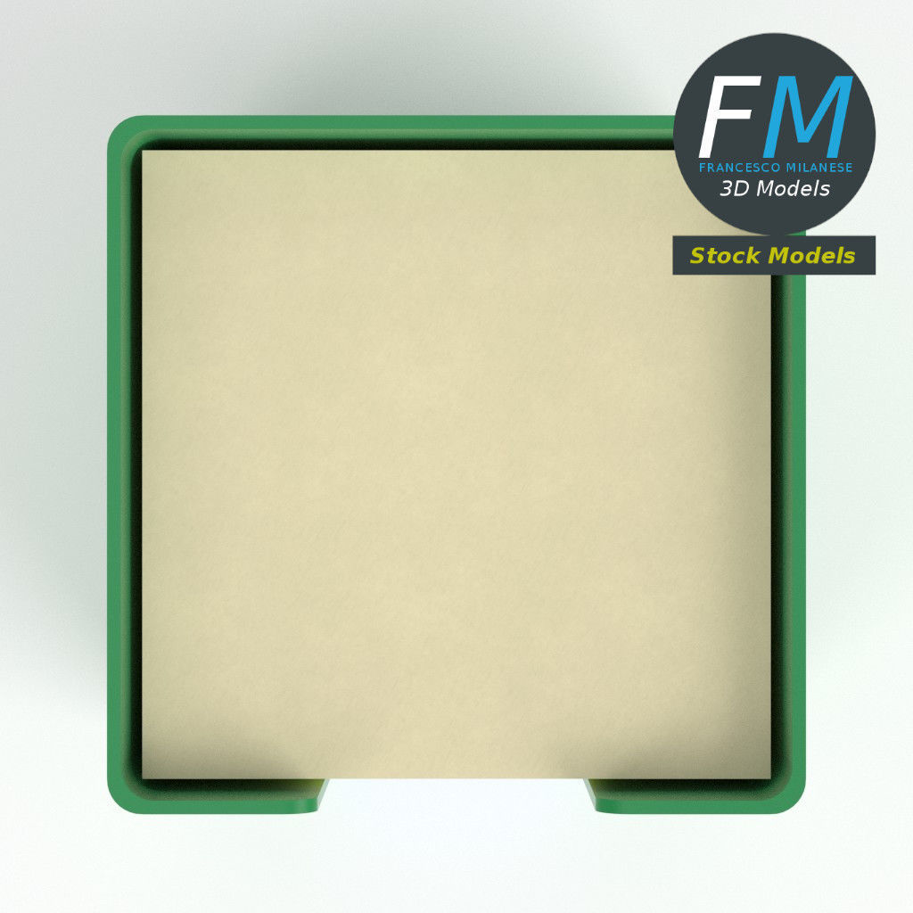 Notes cube holder 3D model_6
