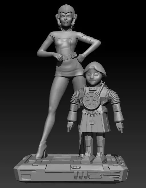 Wilma and Twiki from Buck Rogers in the 25th Century 3D print model_0