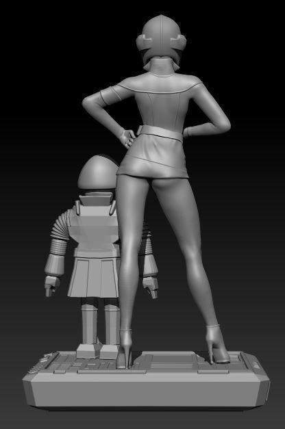 Wilma and Twiki from Buck Rogers in the 25th Century 3D print model_5