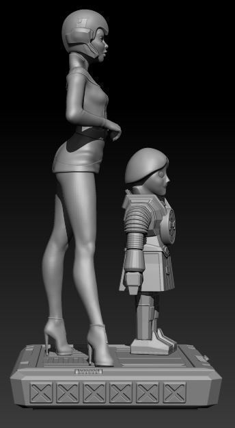 Wilma and Twiki from Buck Rogers in the 25th Century 3D print model_6