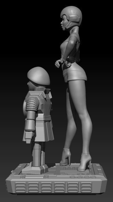 Wilma and Twiki from Buck Rogers in the 25th Century 3D print model_4
