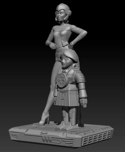 Wilma and Twiki from Buck Rogers in the 25th Century 3D print model_3