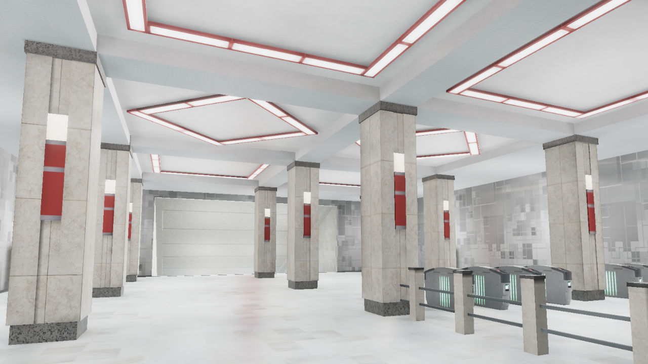 Subway Station 01 Low-poly 3D model_3
