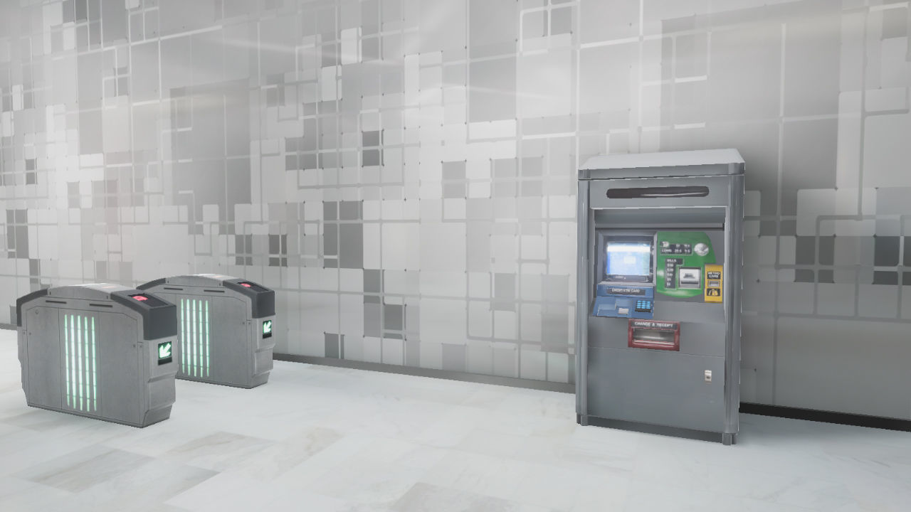 Subway Station 01 Low-poly 3D model_6