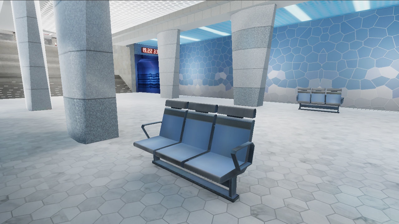 Subway Station 01 Low-poly 3D model_2
