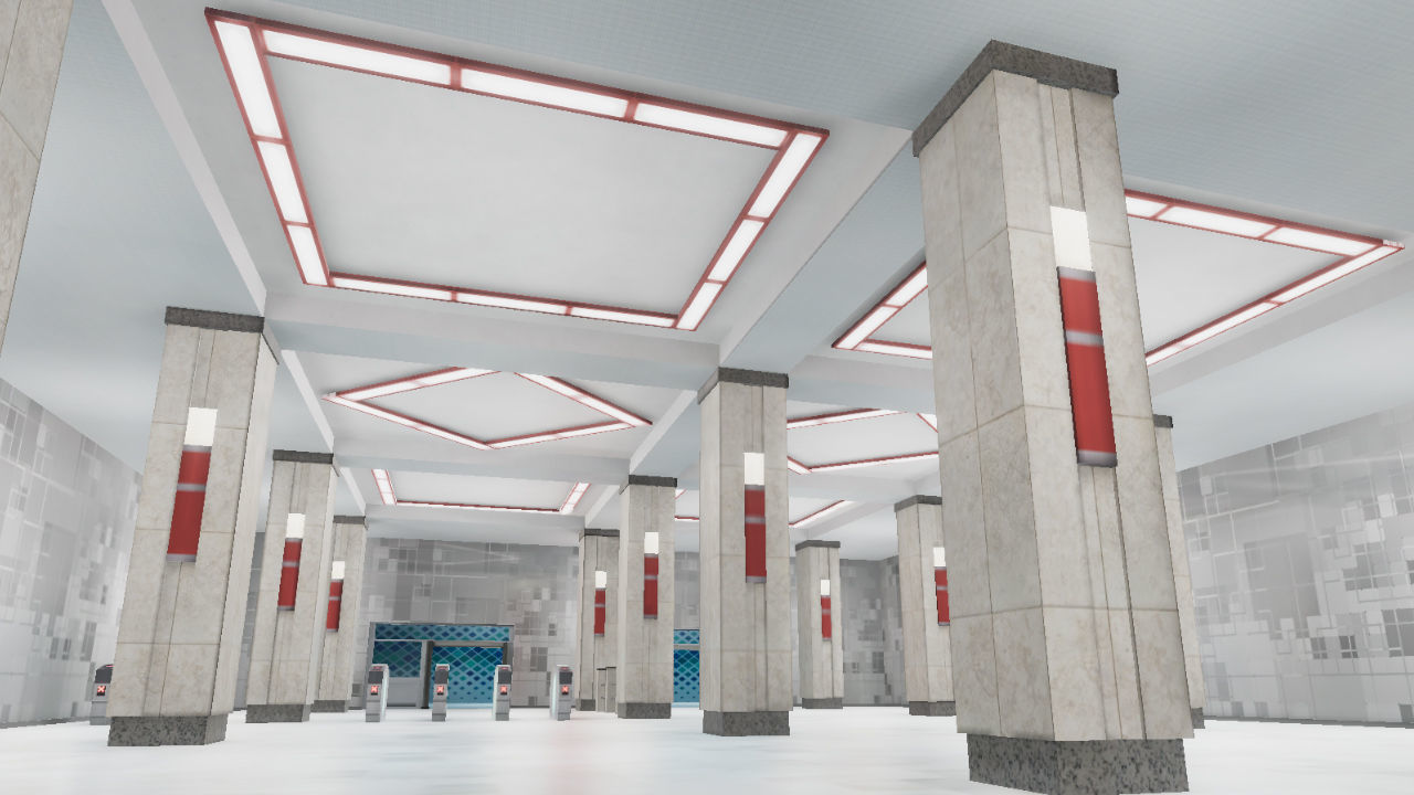 Subway Station 01 Low-poly 3D model_5