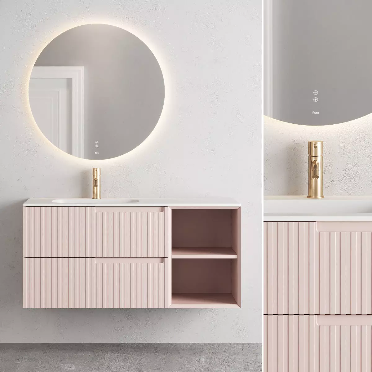 Fiora Synergy Vanity Unit set 2 Low-poly 3D model_0