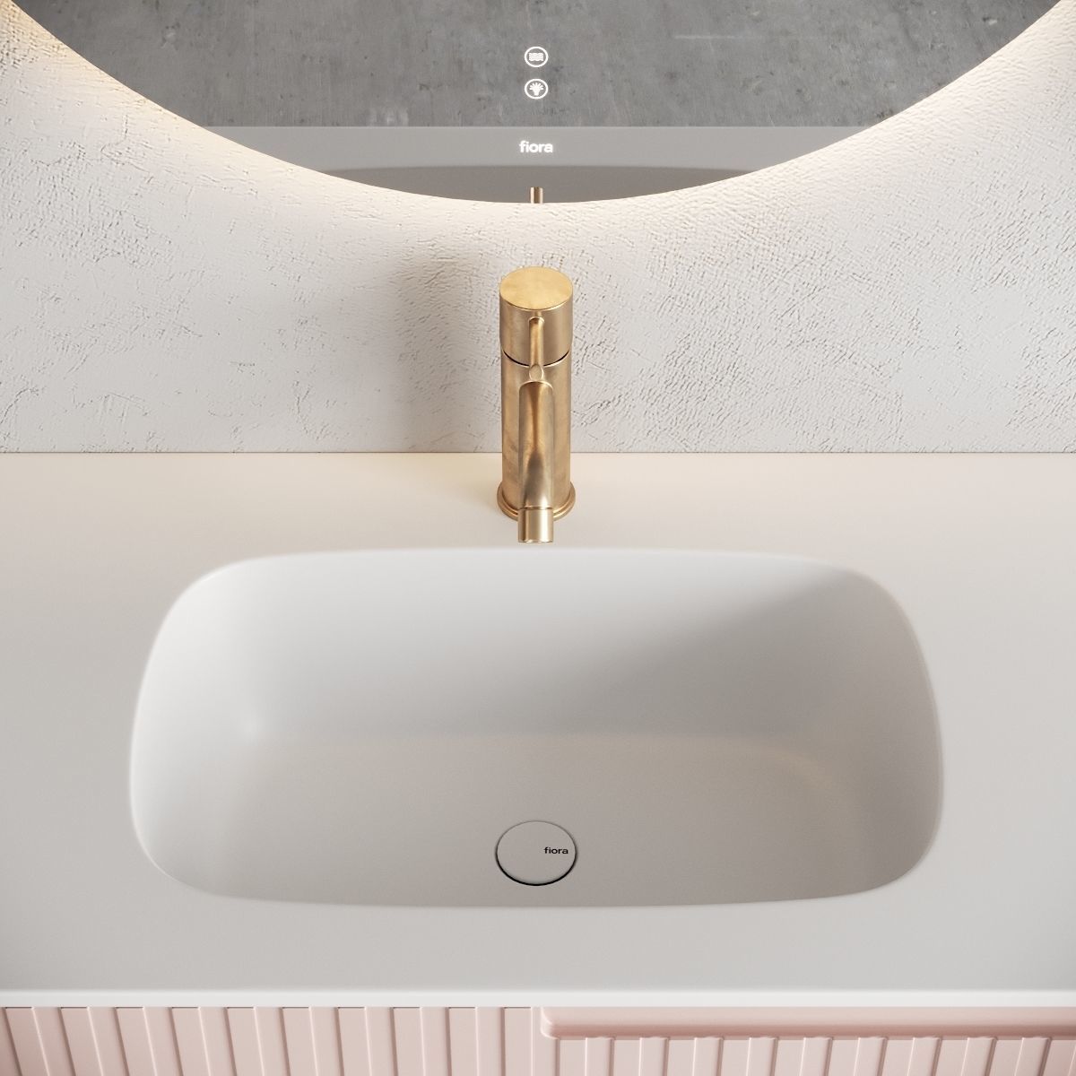 Fiora Synergy Vanity Unit set 2 Low-poly 3D model_1