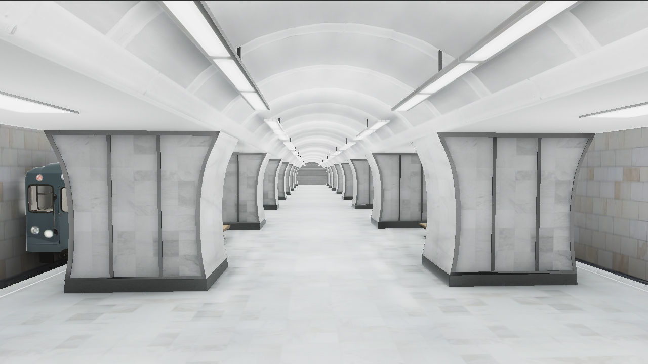 Subway Station - 3 Scenes Low-poly 3D model_16