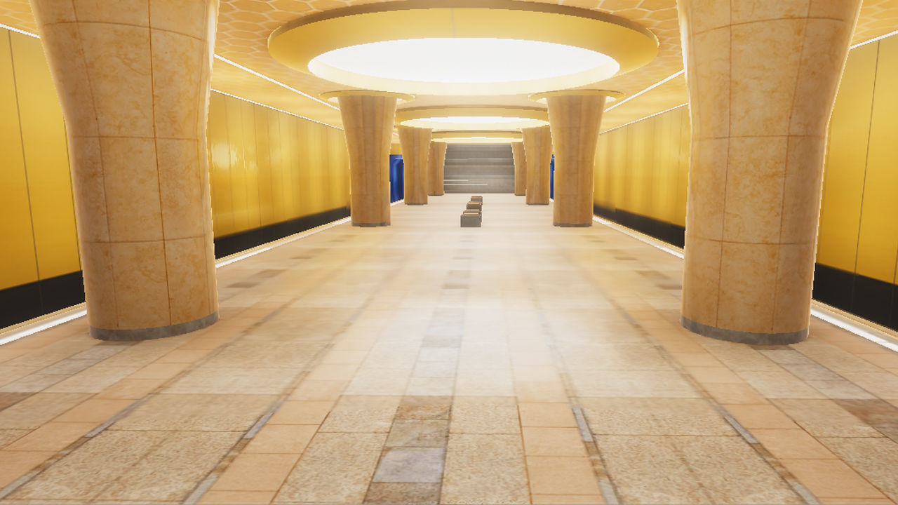 Subway Station - 3 Scenes Low-poly 3D model_12