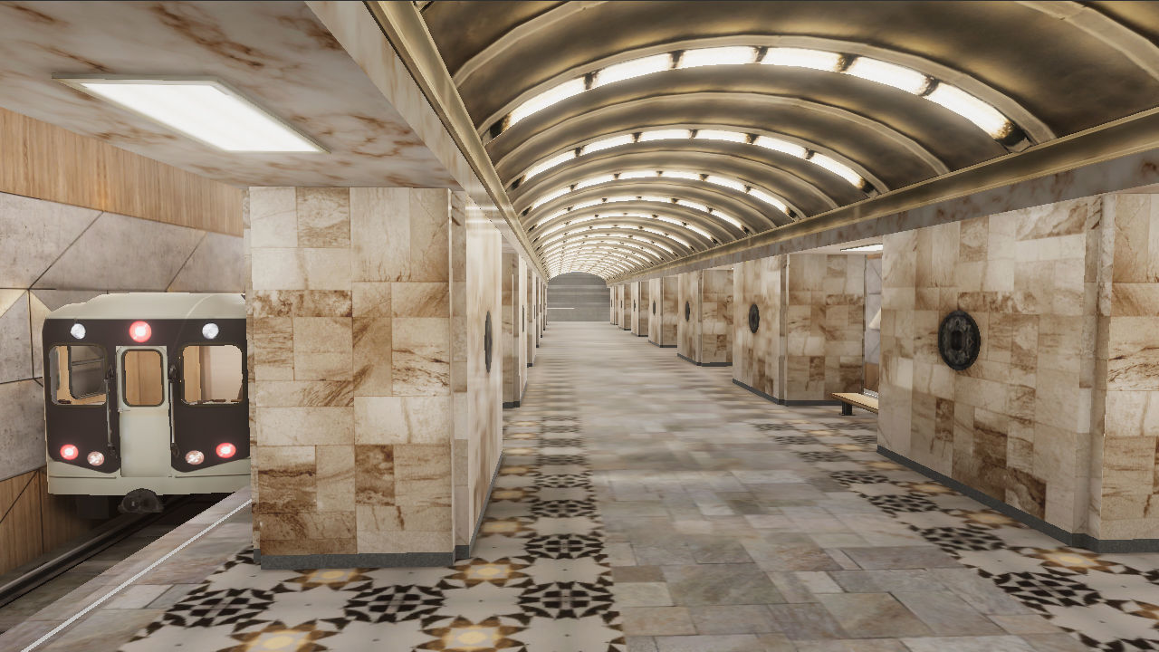 Subway Station - 3 Scenes Low-poly 3D model_1