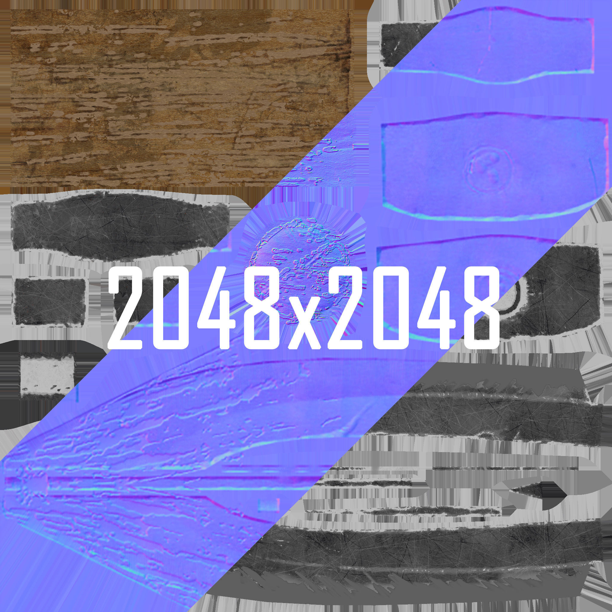 Chinese Saber Low-poly 3D model_17