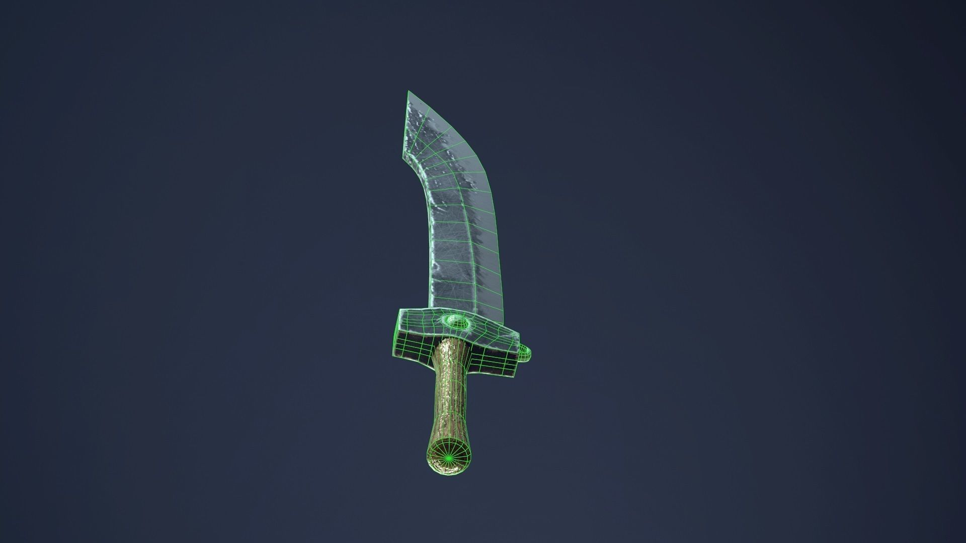 Chinese Saber Low-poly 3D model_13