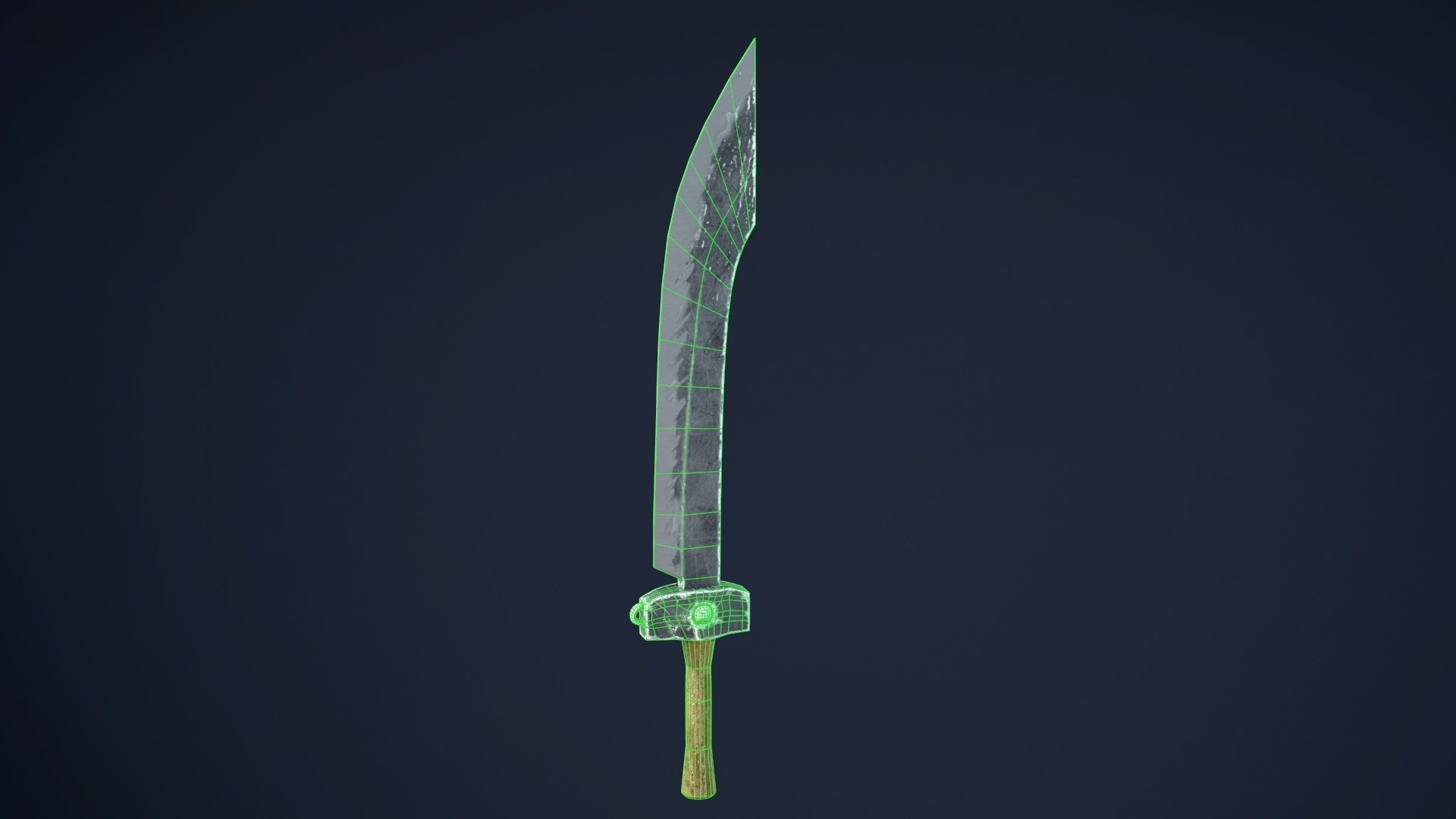 Chinese Saber Low-poly 3D model_11
